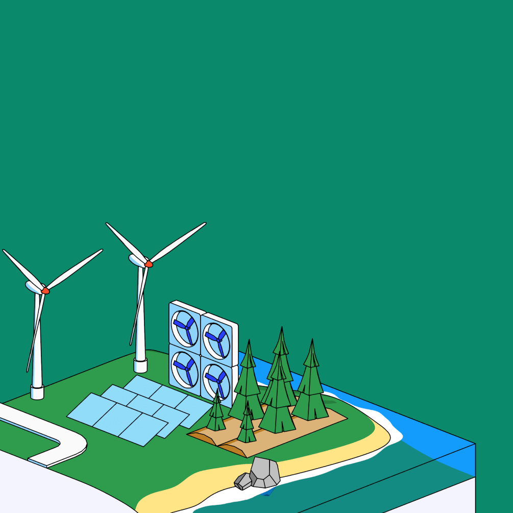 Coast with renewable energy