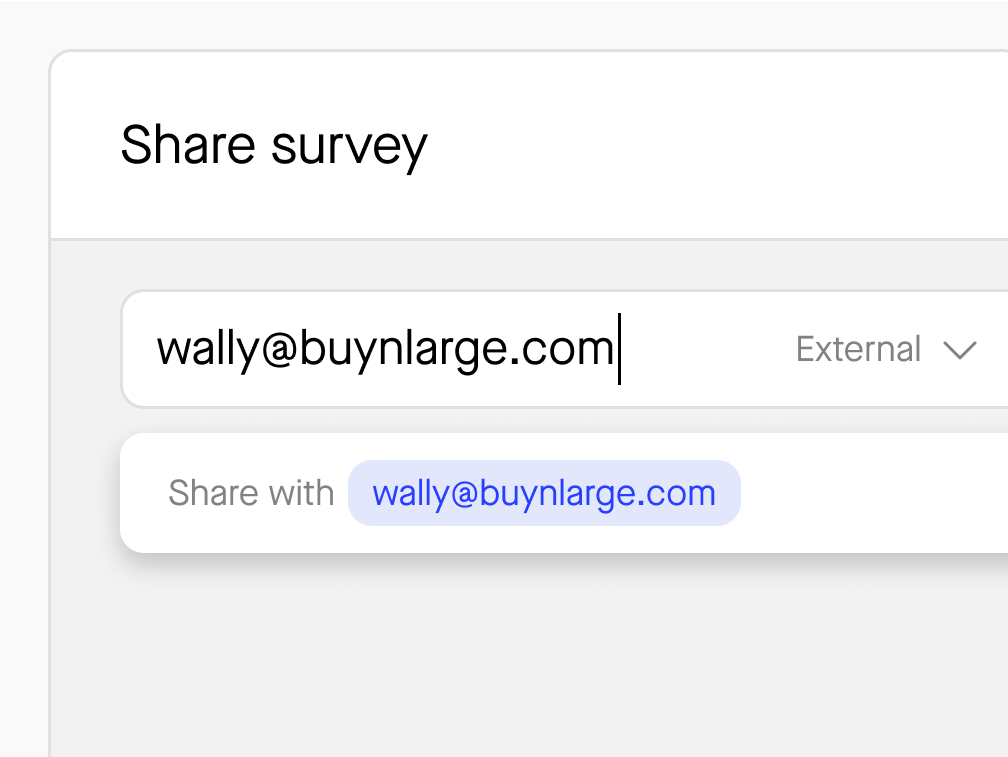 Survey sharing
